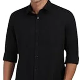 peter england Solid Cotton Linen Blend Shirt for Men – Full Sleeves, Casual Wear-picture-30