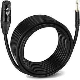 Imaginea 6 Meter Xlr Cable | Audio Mic Cable | Xlr female to 6.35mm Jack Male Cable |Xlr 3 Pin Female Cord Wire for Microphone and Guitar Cables-picture-22
