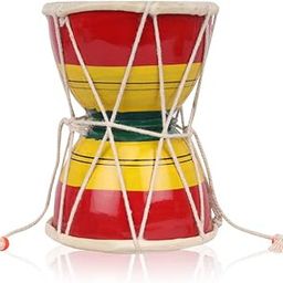 Bhakti 15 cm (6 Inch) Handmade Damru - Traditional Indian Hand Percussion Musical Instrument-image-24