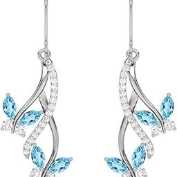 925 Sterling Silver Butterfly Pendant Earring Chain Jewellery Set | Rhodium Plated, Swiss Zirconia | Gift for Women & Girls-image-14