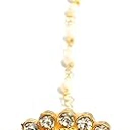 Royal Indian Handicrafts Gold Plated Brass Pendant Necklace, Maang Tikka Style, for Women, Men and Kids-image-1