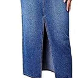 Denim Slit Skirt-image-98