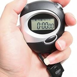 SMIC Racer Stopwatch Sport Timer Lap Split Digital Professional Stopwatch with Clock Alarm, Large Display Shockproof Stopwatch for Coaches Swimming Running Sports Training (Black)-9