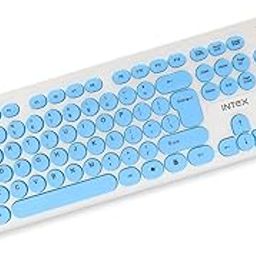 Intex Classy Wired Keyboard with 8 Million Keystrocks | Anti-Slip | Durable and Strong ABS Material | Retractable Stand | UV Coated Colour Keys | 1.45m Cable (White & Blue)-image-87
