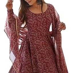 Floral Print Georgette Stitched Anarkali Gown-image-93