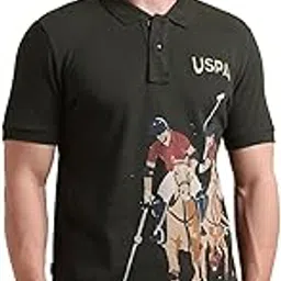 u.s. polo assn. Denim co. Men's Brand Printed Pure Cotton Polo Shirt-picture-15