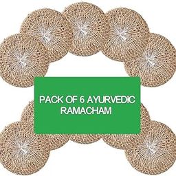 Ramacham orchid Honey Bath Brush Made of Roots (Pack of 6) Vetiver Raamacham Khus Bath Scrubber-image-81