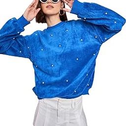 Royal Blue Fur Pearl Sweatshirt-image-39