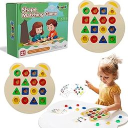 Kidology Geometric Shape and Color Matching Puzzle Board Game for Kids 3+ Years | Sensory Educational, Fun and Learning Toy for Children | Ideal for Gifting-2