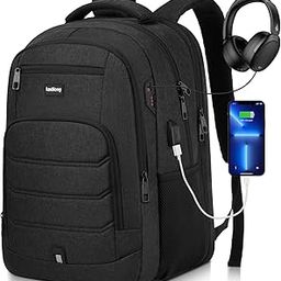 Laptop Backpack Men Bookbag for Teen Boys with USB Charger,Back Pack Anti Theft for Business College High School-image-55