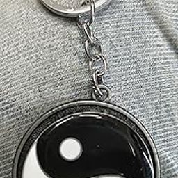 |New 3D Rotating Superhero Metal Logo | Keychain Golden (YIN YANG)-image-10