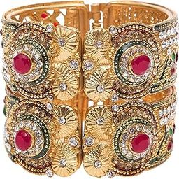 Traditional Gold Plated Bangles for Women and Girls-17