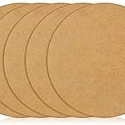 KIRA Store Canvas 6 Piece Round MDF Boards for Art and Craft, Wood Round MDF Sheets for Craft Work, DIY MDF Cutouts (MDF Circle-2"-6PC) (4 x 4 Round KIRA Board)-image-71