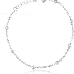 Sterling Silver 925 Silver Thin Minimalist Simple Bracelet for Women & Girls (7 inch + Extension)-34
