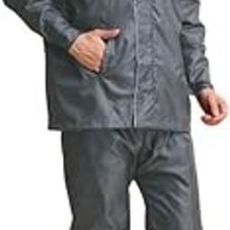 Evershine Men's Reversible Rainsuit Long Jacket With Hood Waterproof Pant And Carrying Pouch (PR 688-P)-image-39