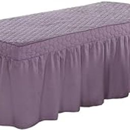 MYADDICTION SPA Massage Table Skirt Beauty Bed Cover Linen Valance Sheet Purple-image-75