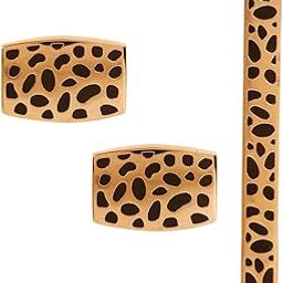 Cufflinks For Men And Tie Pin Set Golden Gold Colour Links With Leopard Print For Office Corporate Party French Cuff Shirts Shirt Suit Blazer In A Gift Box Tsgoldset1067-image-8