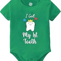 First Tooth Newborn Baby Dress My First Tooth Romper Bodysuit-image-9