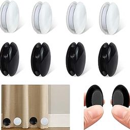 HYUEKOKO 16 Pack Outdoor Curtain Weights, Heavy Duty Drapery Weights Waterproof Magnetic Curtain Weights Glass Outdoor Drapery Weights Curtain Weights Tablecloth (Black and White (Round))-image-17