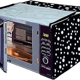 MW PRINTS Microwave Oven Cover For LG 28 L Convection MJ2886BWUM Printed PVC Waterproof/Dustproof Cover (Black dot)-image-72