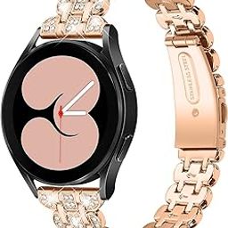 Metal Bands Compatible with Garmin Venu 2 Plus/Venu/Venu Sq/Venu Sq Music for Women, Crystal Classy Bling Diamond Bracelet Strap Replacement Dressy Jewelry Watch Band-picture-7