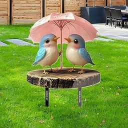 UJEAVETTE Welcome Birds Yard Sign Decorative Lawn Stake for Courtyard Backyard Outside-image-59