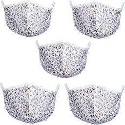 Unisex Washable Organic Cotton Cloth Mask, Dust Protecion Breathable Comfortable Reusable Face Masks - Pack of 5-10