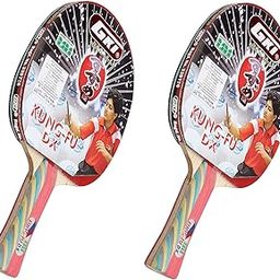 GKI Kung Fu DX Wood Table Tennis Racquet - Pack of 2, Red-image-2