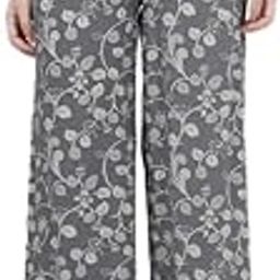 go colors Women's Flared Fit Mid Rise Navy Viscose Printed Palazzo-picture-41