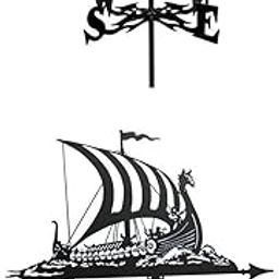 UJEAVETTE 2X Metal Weather Vane Garden Stake Ornament Roof Weathervane-image-18