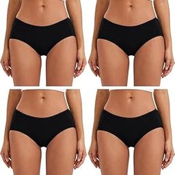 Women's Cotton Underwear Breathable Hipster Panties Multicolored 4-Pack-image-10