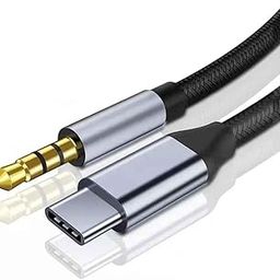 CARE CASE USB Type-C to 3.5mm Headphone Jack Adapter Cable, 2 m, Black-image-3