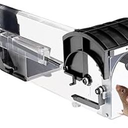 SENPEX Rat Trap Cage – 32cm Transparent Reusable Mouse Catcher | Steel Reinforced No-Kill Rodent Trap for House, Garden, Patio, Warehouse & Indoor Use-10