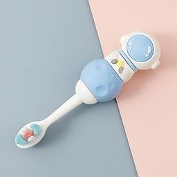 SMILE BABY 3D Cartoon Handle Soft Bristles Toothbrush for Children's with Travel Case 2 To 7 Years (SPACE BLUE)-image-75
