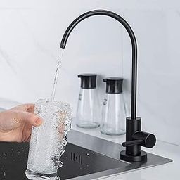 Inart Stainless Steel Faucet Tap - Ideal for Undersink RO Water Purifiers & Kitchen Sinks - Durable Drinking Water Filter Tap (Black Matt)-picture-17