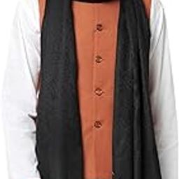 Men's Plain Self Design Pure Wool Lohi/Woollen Shawl [50" X 100"]-17