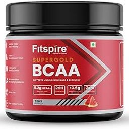 Fitspire Super Gold BCAA For Men & Women | 5.2 Gram BCAAs | Zero Added Sugar, Supports Muscle Endurance & Recovery | Watermelon - 250g-8