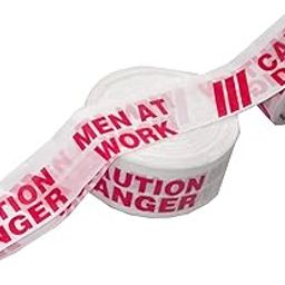 Hawk Eye Caution, Barricading, Construction Tape, Warning Tape Roll Red and White Non-Adhesive Barricade Warning Tape Waterproof Polyethylene Material 250 Meter Roll-9