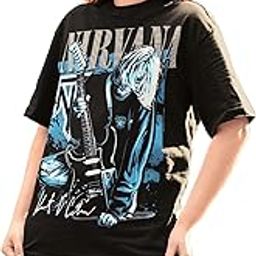 Women's Oversized Tshirt in Black Color - Nirvana-image-2