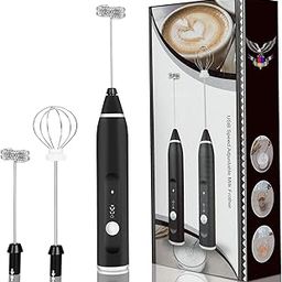 INDUXINMilk Frother Handheld USB Rechargeable Electric Foam Maker for Coffee, Cappuccino, Egg Mix, 2 Whisks for Coffee with Variable speeds-picture-31