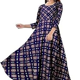 Kanik'a Creation Rayon Printed Blend Stitched Gown for Women.-picture-12