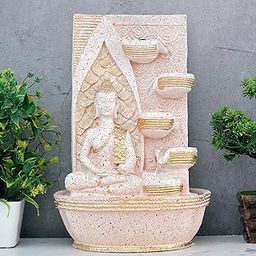 Global Grabbers Polyresin Table Top Indoor Outdoor Water Fall Fountain with LED Lights Home Decor Decoration Gift Gifting Items-STN_WT-B4-image-38