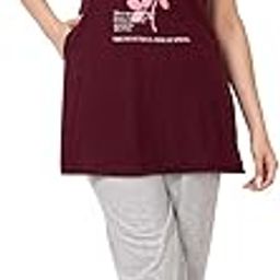 Plus Size Cotton Printed Long Night Suits Dresses Set for Women-picture-23
