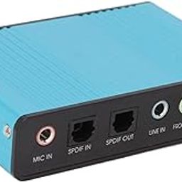 5.1 Channel USB Sound Card, Analog Play Recording External Sound Card for PC Laptop Computer with Multiple Interfaces, 48kHz Sampling Rate (Blue)-image-22