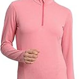 Women's Trekking Hiking Riding Slim Fit Quick Dry, Breathable Stretchable Full Sleeve Half Zip T-Shirt Baselayer-image-60