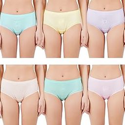 Women Cotton Embroidery Panties Multicolor Pack of 6-image-14