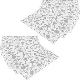 Kuber Industries Fridge Mats | PVC Circle Print | Mat for Refrigerator | Refrigerator Mat | Placemats for Kitchen | Shelf Liner Mat | Set of 12 | White-1