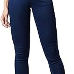 Women's Navy Blue Skinny High Rise Regular Stretchable Denim Jeans-image-7