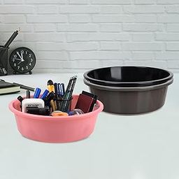 Homestic Pack of 3 Desk Organizer | Stationery Organizer | Multipurpose Organizer | Office Supplies for Pen-Pencil-Staplers | Desktop Organizer | 6 LTR | Gray & Black & Light Pink-image-66