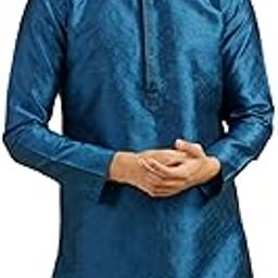 Men's Art Silk Self Design Kurta (1pc)-image-17